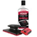 Weiman Glass Cooktop & Stove Top Cleaner Kit, Removes Grease & Burnt-On Food, Includes Scraper & Pad, 10 oz