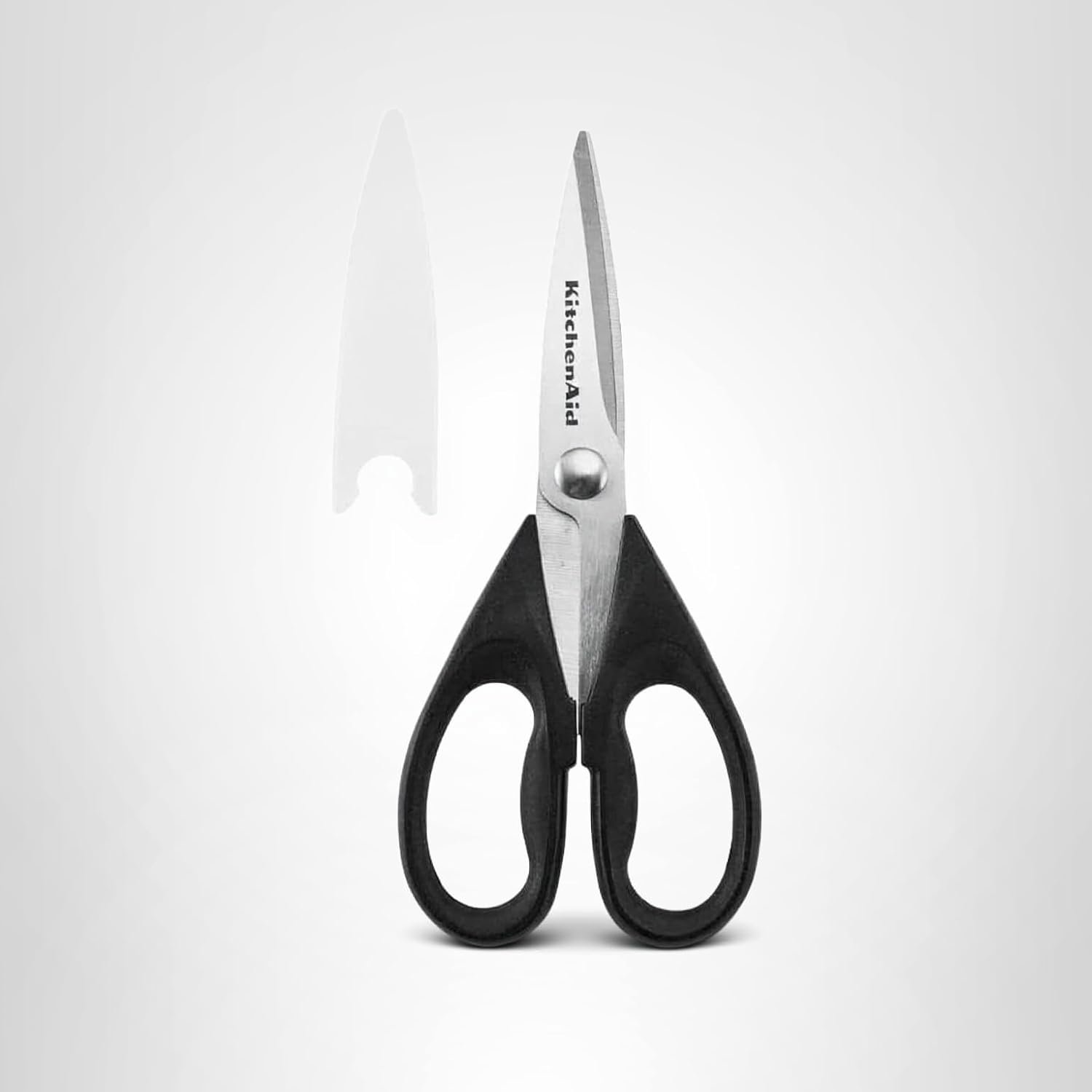 51ei3hOd9oL._AC_SL1500_ KitchenAid All-Purpose Kitchen Shears, Stainless Steel, Dishwasher Safe with Protective Sheath, Soft-Grip Handle, 8.72", Black - Image 1