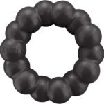 KONG Ring, Natural Rubber Dog Toy for Medium & Large Dogs, Supports Chewing Habits, Dental Health, and Playtime Instincts, Black