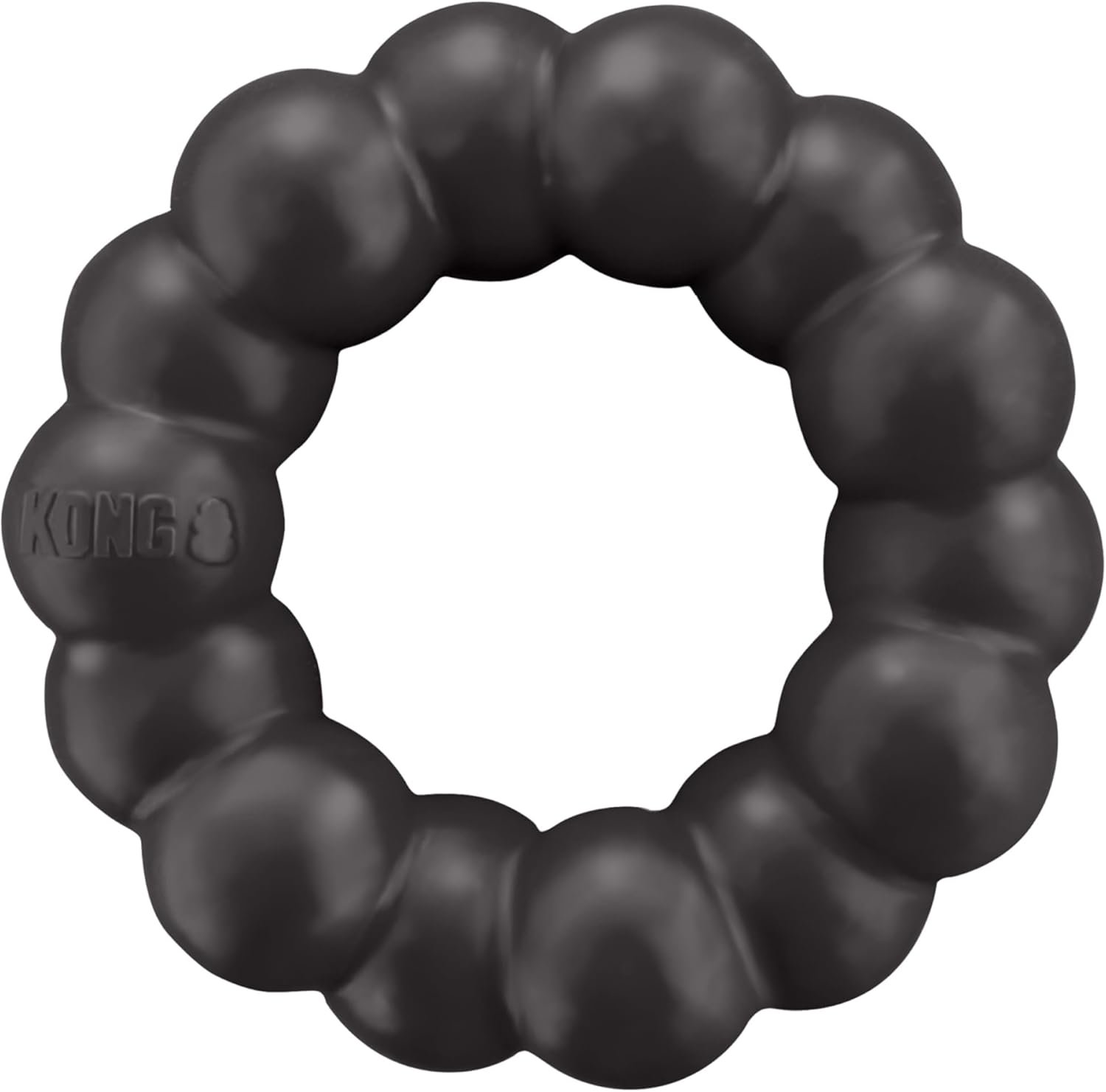 614Kc8fYBjL._AC_SL1500_ KONG Ring, Natural Rubber Dog Toy for Medium & Large Dogs, Supports Chewing Habits, Dental Health, and Playtime Instincts, Black - Image 1
