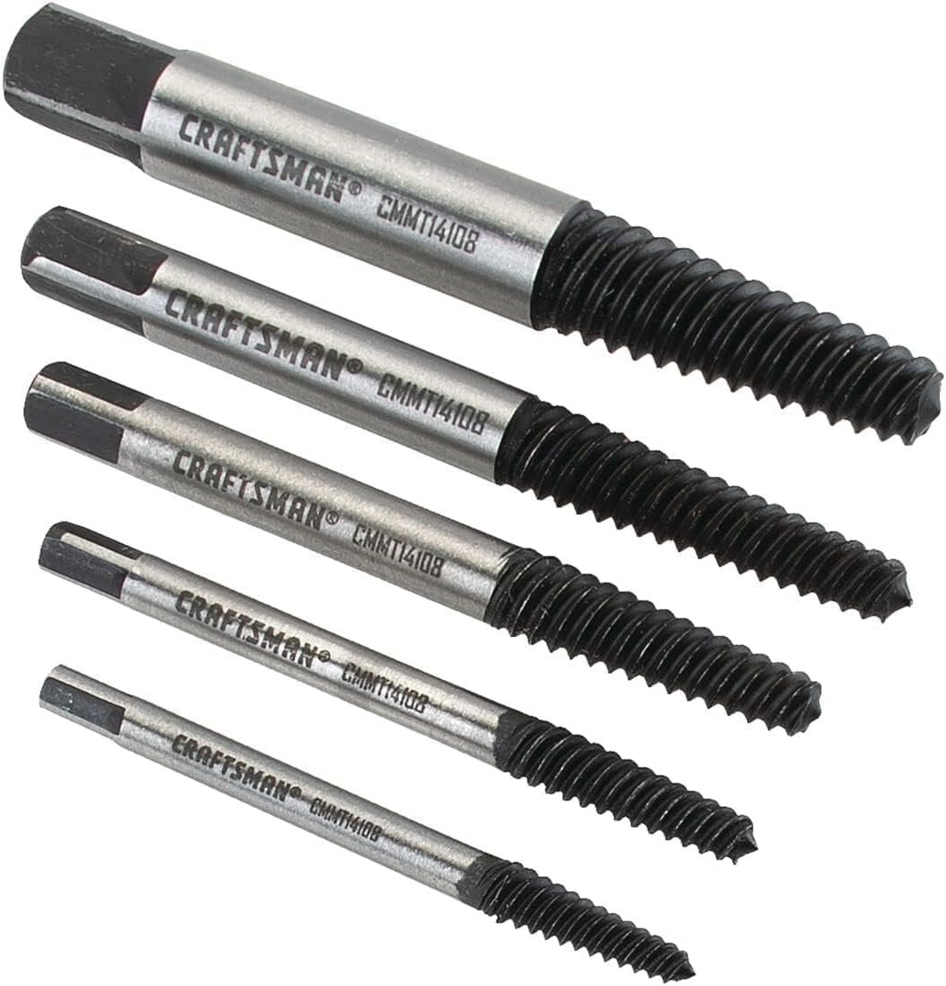 61SKONugSBL._AC_SL1500_ CRAFTSMAN CMMT14108 Spiral Screw Extractor, Damaged & Broken Fastener Removal Tool - Image 1