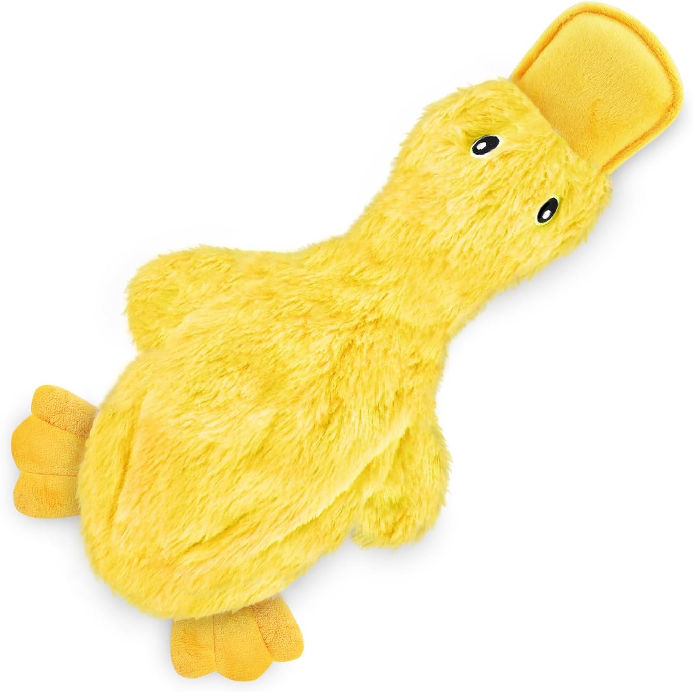 61c1VfRJIvL._AC_SL1500_ Best Pet Supplies Interactive Squeaky Dog Chew Toy, Crinkle Duck (Yellow), Large, Durable Fetch & Chew Toy for Small, Medium & Large Dogs - Image 1