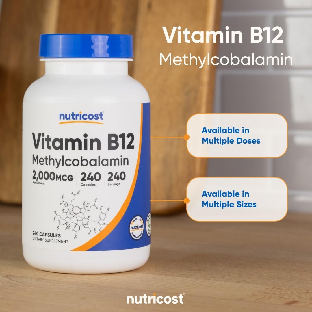61dvcM7sYXL._AC_SL1080_ Nutricost Vitamin B12 2000mcg, 240 Capsules - Image 1