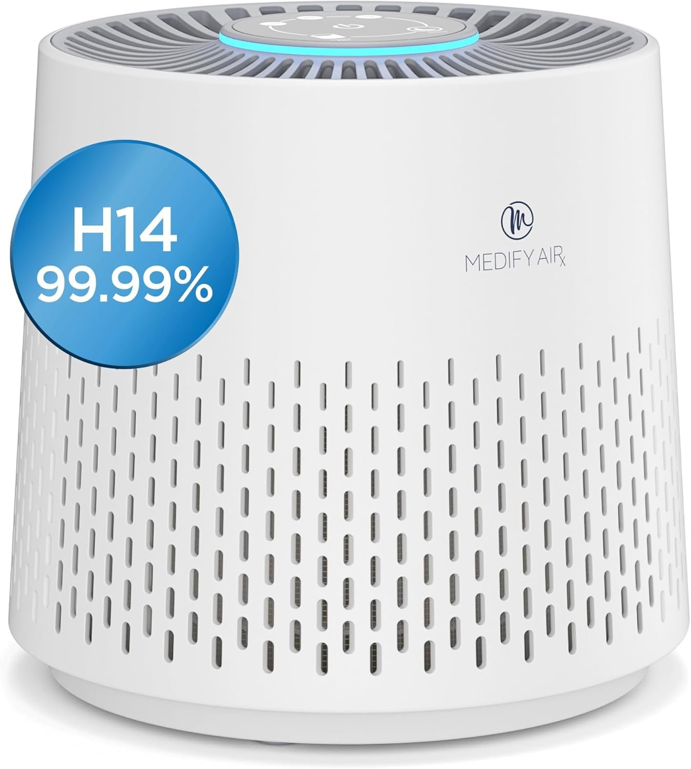 Medify MA-12 PRO Air Purifier, 405 ft²/Hour Coverage, 3-in-1 Filter for Smoke, Wildfire, Odors, Pollen & Pets, White, 1-Pack - Image 1