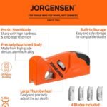JORGENSEN Chamfer Plane with 4 Cutter Heads, Edge & Corner Hand Plane for Wood Trimming