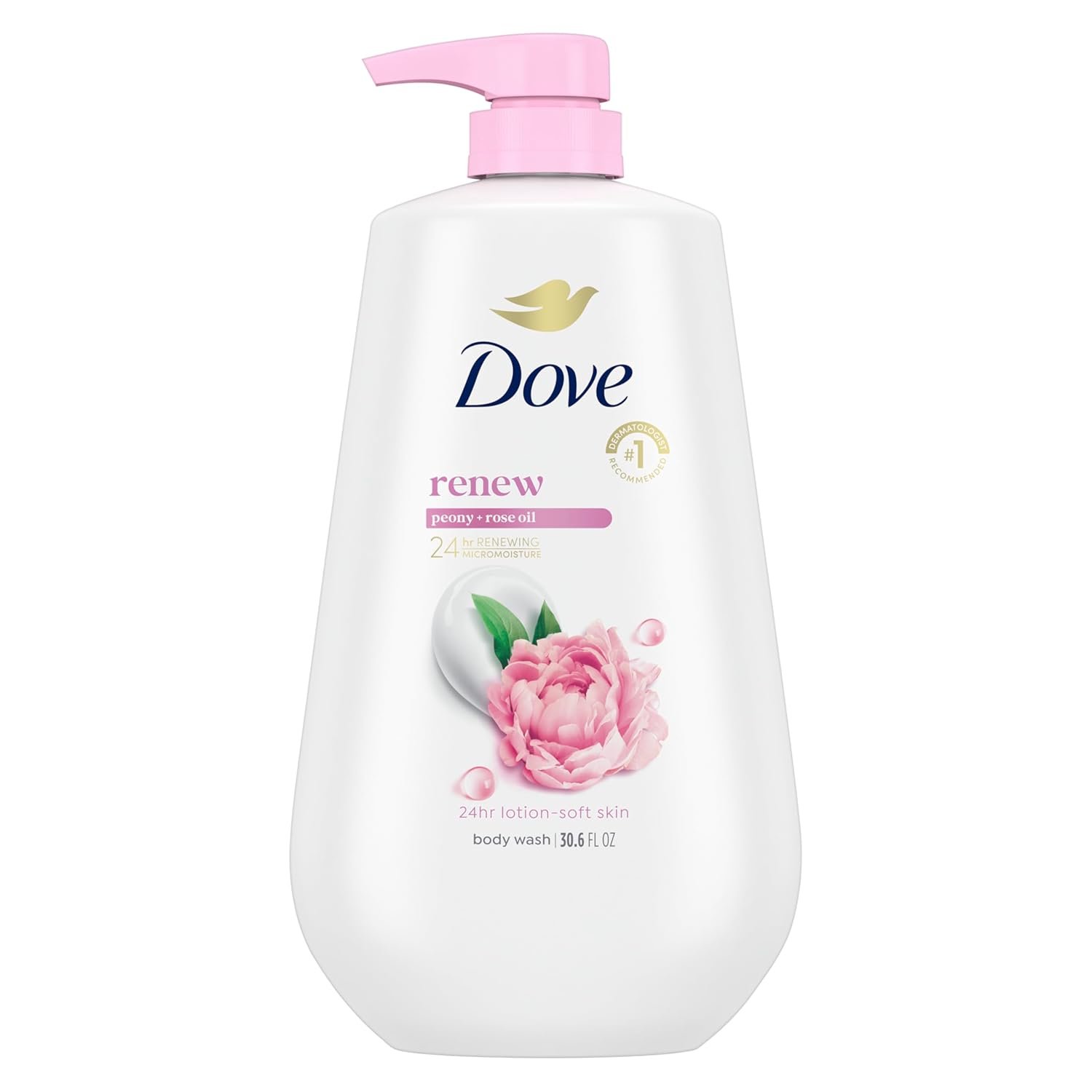 719rXfpxw+L._SL1500_ Dove Body Wash with Pump Renew Peony & Rose Oil, No Sulfates, No Parabens, 30.6 oz - Image 1