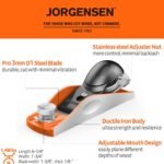 JORGENSEN No. 60-1/2 6-1/4" Low Angle Block Plane – Hand Wood Planer for Trimming, Planing & Craft Work