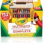 Crayola 152 Crayons Ultimate Caddy, Lid and Built-In Sharpener Included