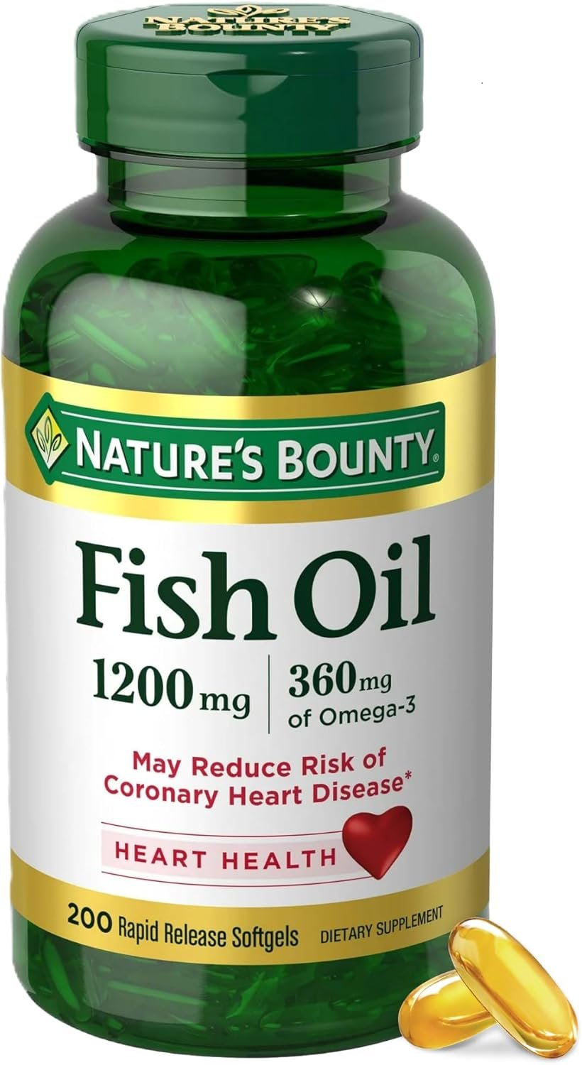 71b2qlKnCxL._AC_SL1500_ NB Fish Oil 1200mg Omega-3, 200 Softgels - Image 1