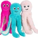 Best Pet Supplies Interactive Squeaky Dog Chew Toy, Octomutant (Fuchsia, Purple & Turquoise), Large