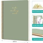 Taja Meeting Notebook, Action Items & Minutes Planner for Work, Green