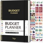 Budget Planner 2026, Monthly Expense Tracker & Finance Organizer, Black