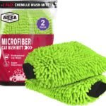 AIDEA 2-Pack Microfiber Car Wash Mitts, Scratch-Free Chenille, Lint-Free, 7.1" x 10.1"