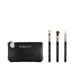 Sigma Beauty Glam ‘N Glow Mini Eye Makeup Brush Set, 3 Brushes for Blending, Shading, Lining & Smudgin