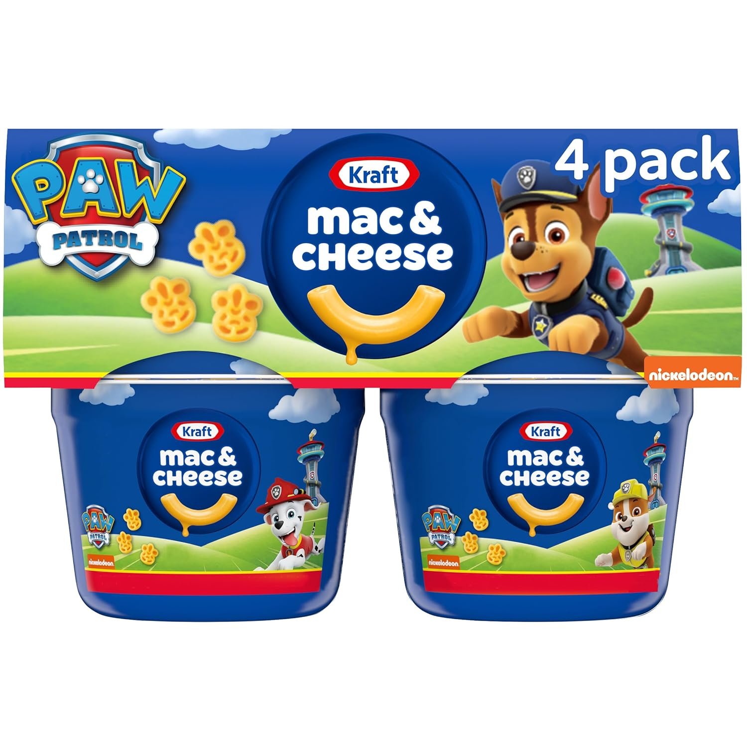 812l8UWtS7L._SL1500_ Kraft PAW Patrol Mac & Cheese Cups, Original Flavor, 4 Count, No Artificial Flavors or Dyes, 1.9 oz - Image 1