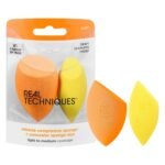 Real Techniques Miracle + Concealer Sponge Duo – 2 Count, Blending Sponges for Foundation & Concealer, Dewy Finish, Latex-Free