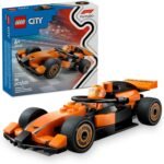 LEGO City McLaren F1 Race Car Toy with Driver, Building Kit for Kids 6+, Collectible Model