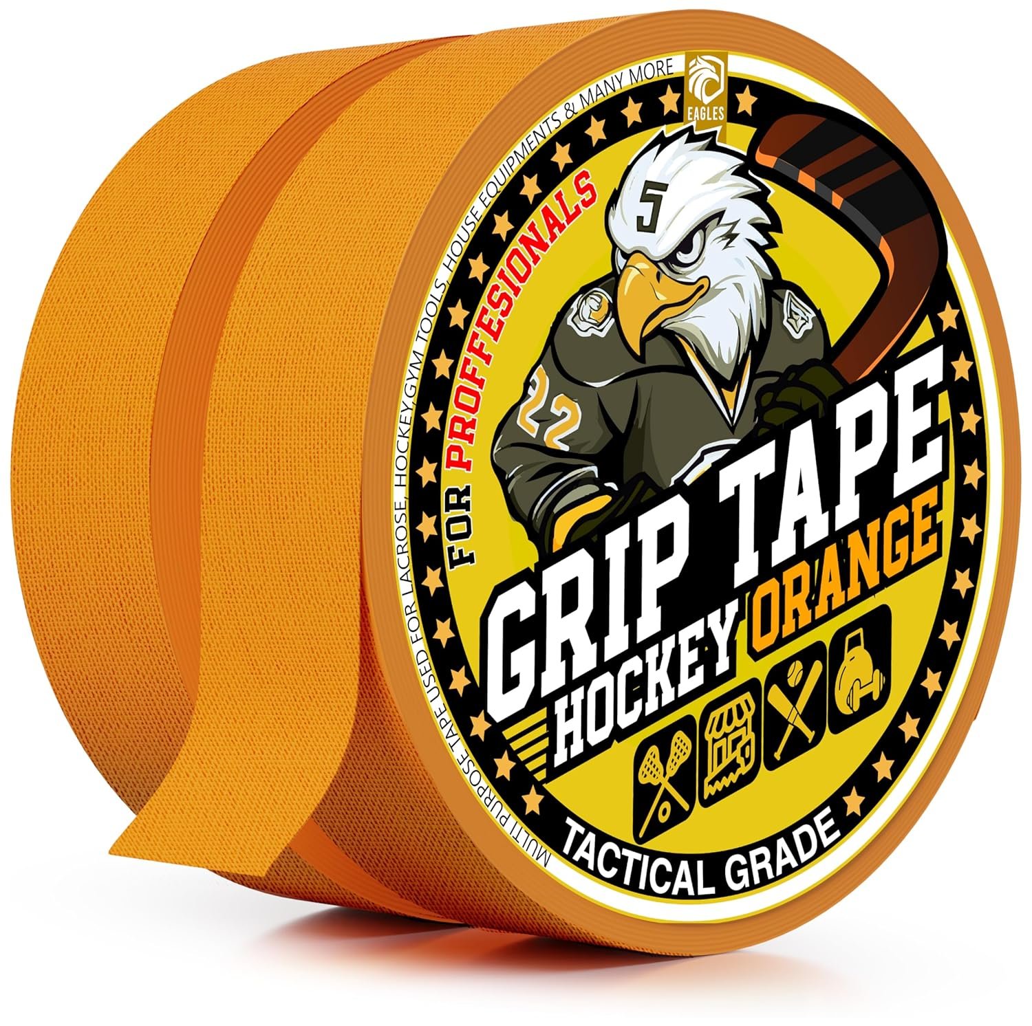 91x9muEuV3L._SL1500_ EAGLES Multipurpose Hockey Tape, Cloth Grip Tape for Sports, Fitness, & Tools, Easy Tear - Image 1