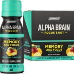ONNIT Alpha Brain Focus Shot, 6 Pack, Tropical Flavor, Nootropic Dietary Supplement Drink for Energy