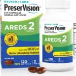 PreserVision AREDS 2 Eye Vitamins, 120 Softgels, Lutein & Zeaxanthin Supplement with Vitamins C & E, Zinc & Copper
